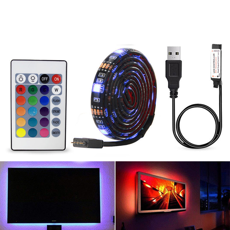 Tiras de luces LED RGB inteligentes con control remoto y aplicación: transforma tu habitación al instante.