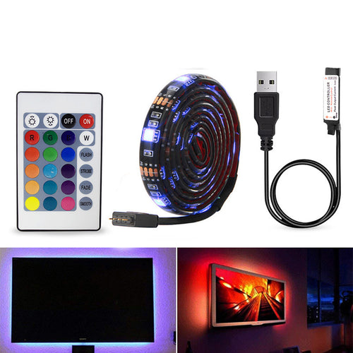 Tiras de luces LED RGB inteligentes con control remoto y aplicación: transforma tu habitación al instante.